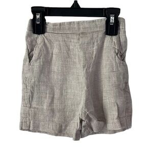 Jack & Teddy Tan/Brown 100% Linen Elastic Waist Shorts Size 2T